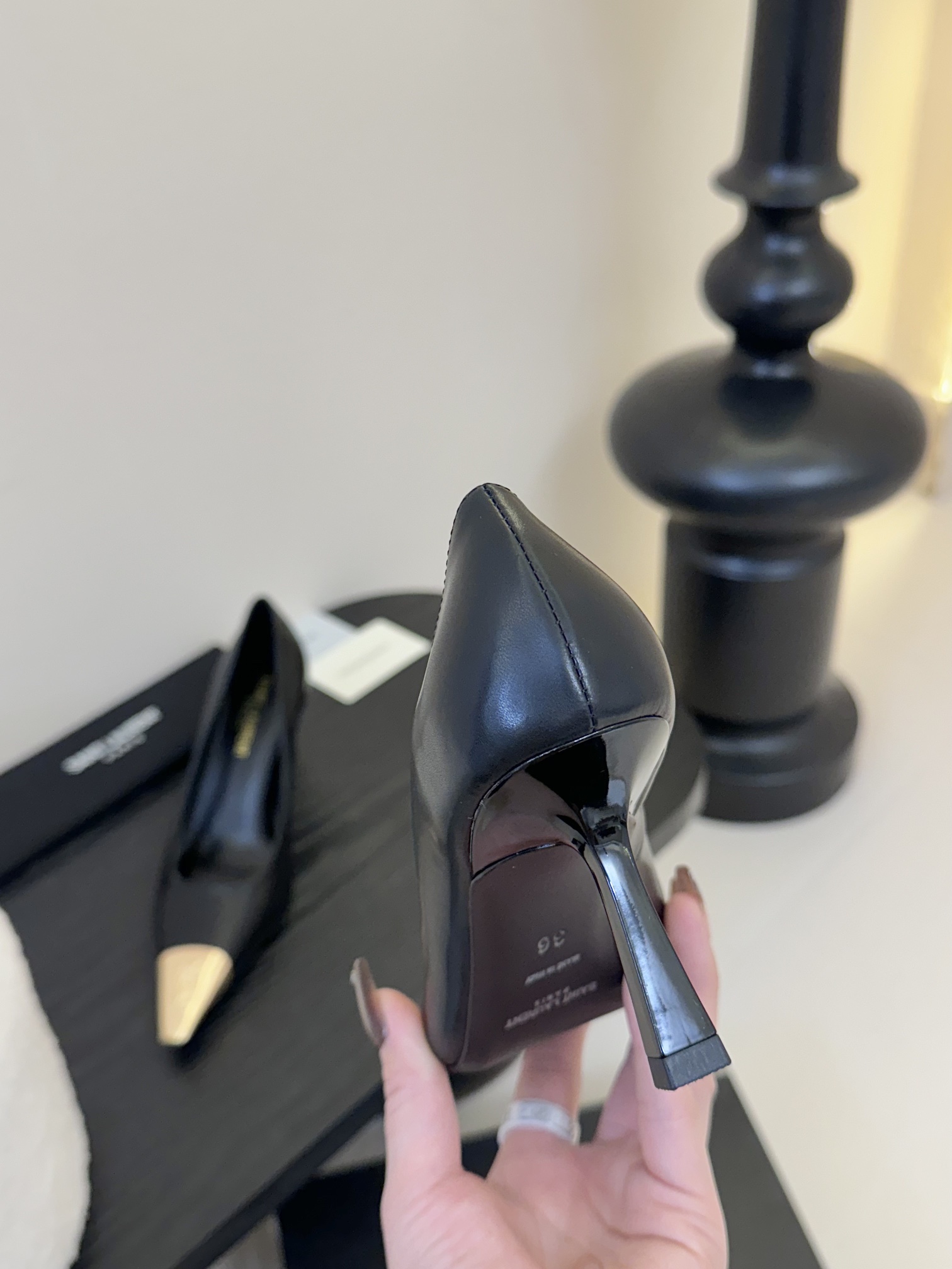 생로랑 슬링백 펌프스 스무스 가죽