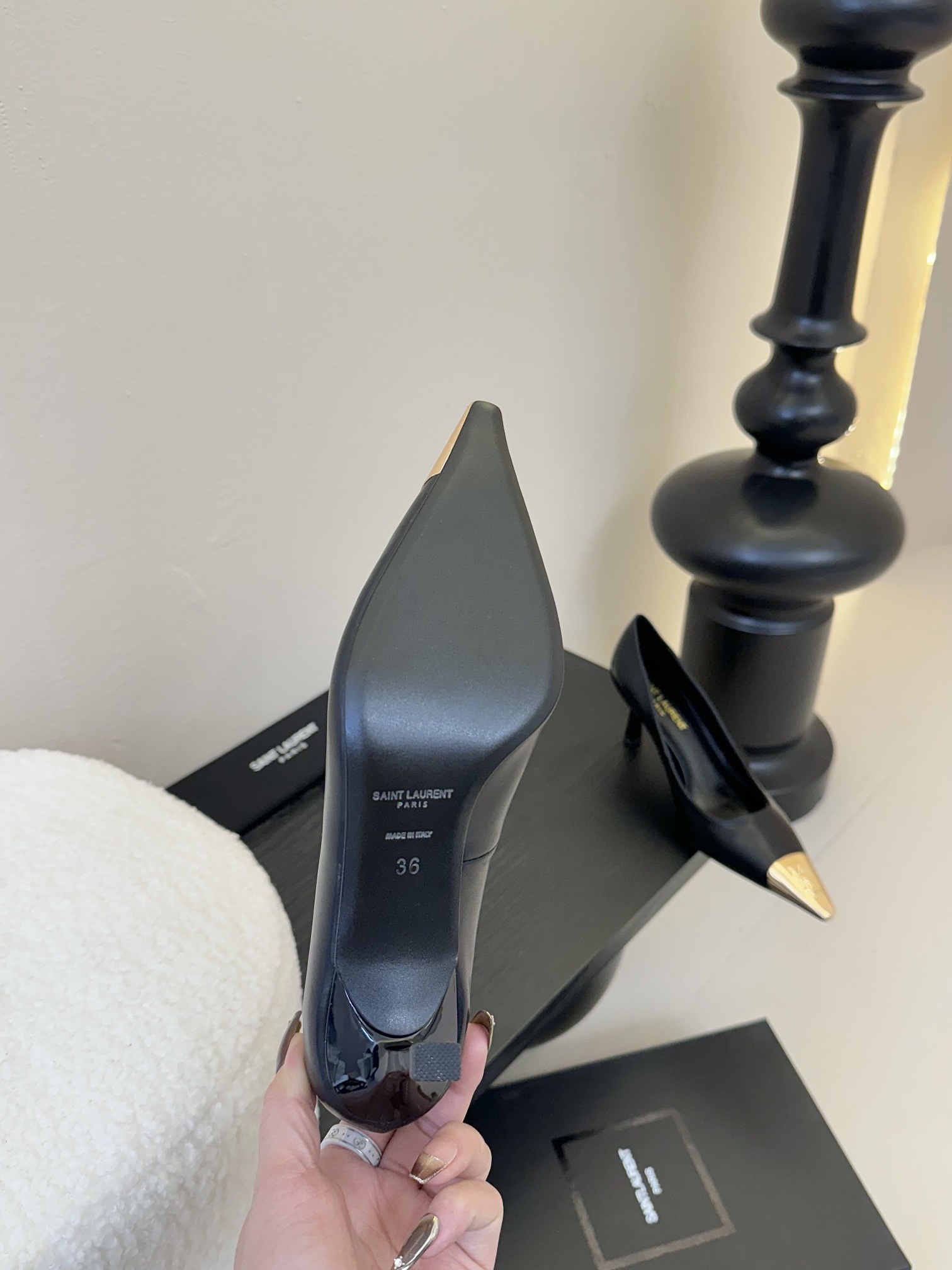 생로랑 슬링백 펌프스 스무스 가죽